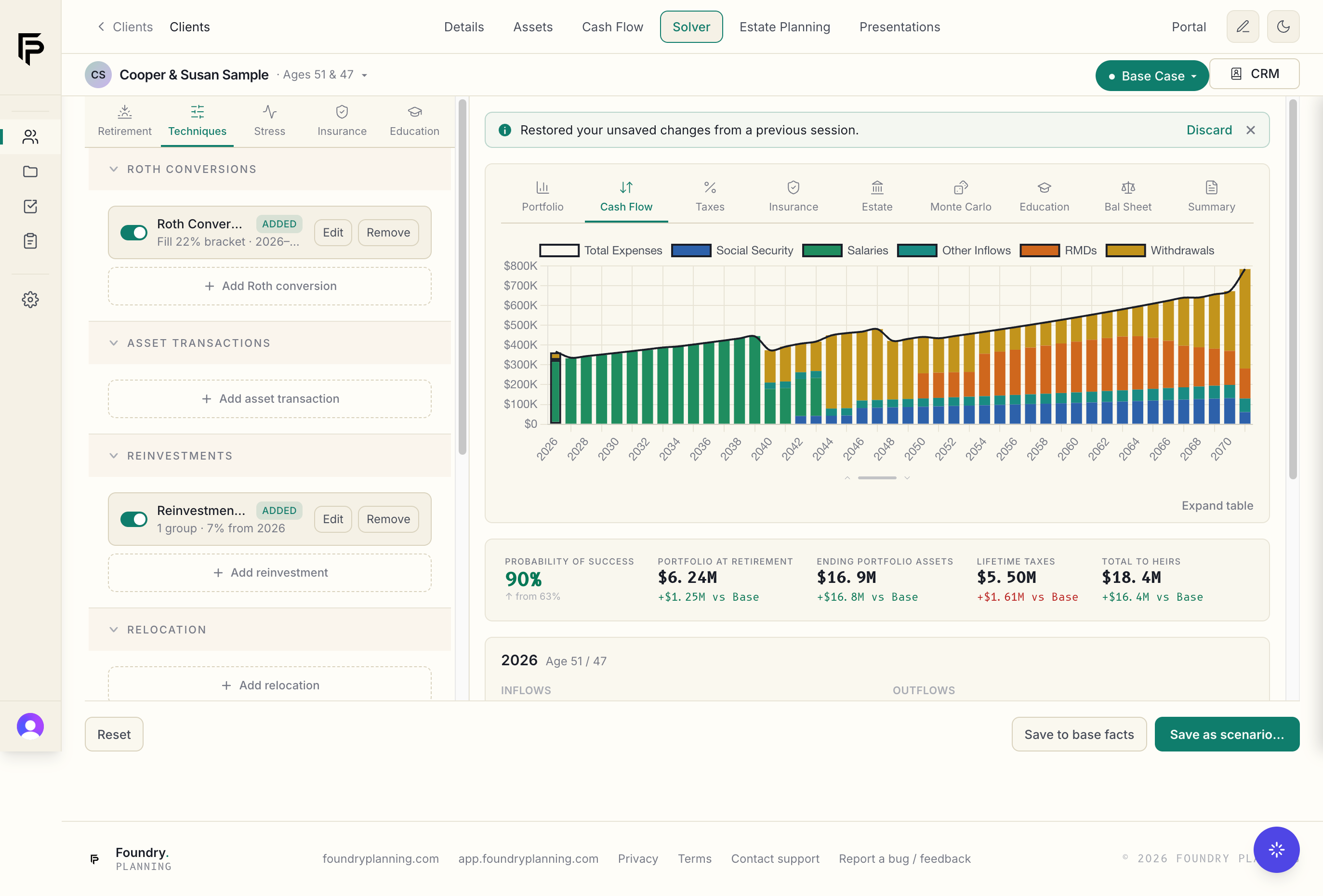 The Solver · Cash flow